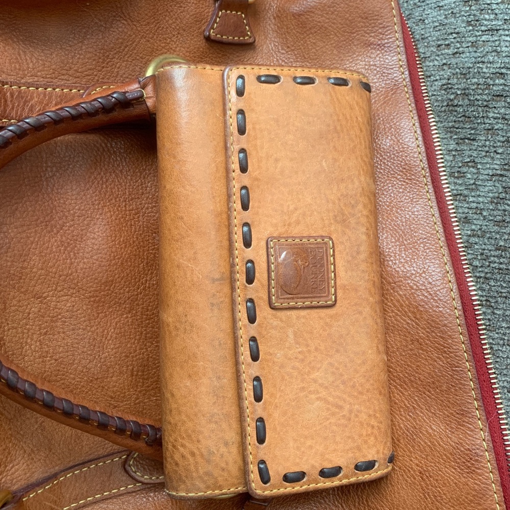 Dooney & Bourke Leather Florentine Satchel/Wallet - Picture 5 of 8